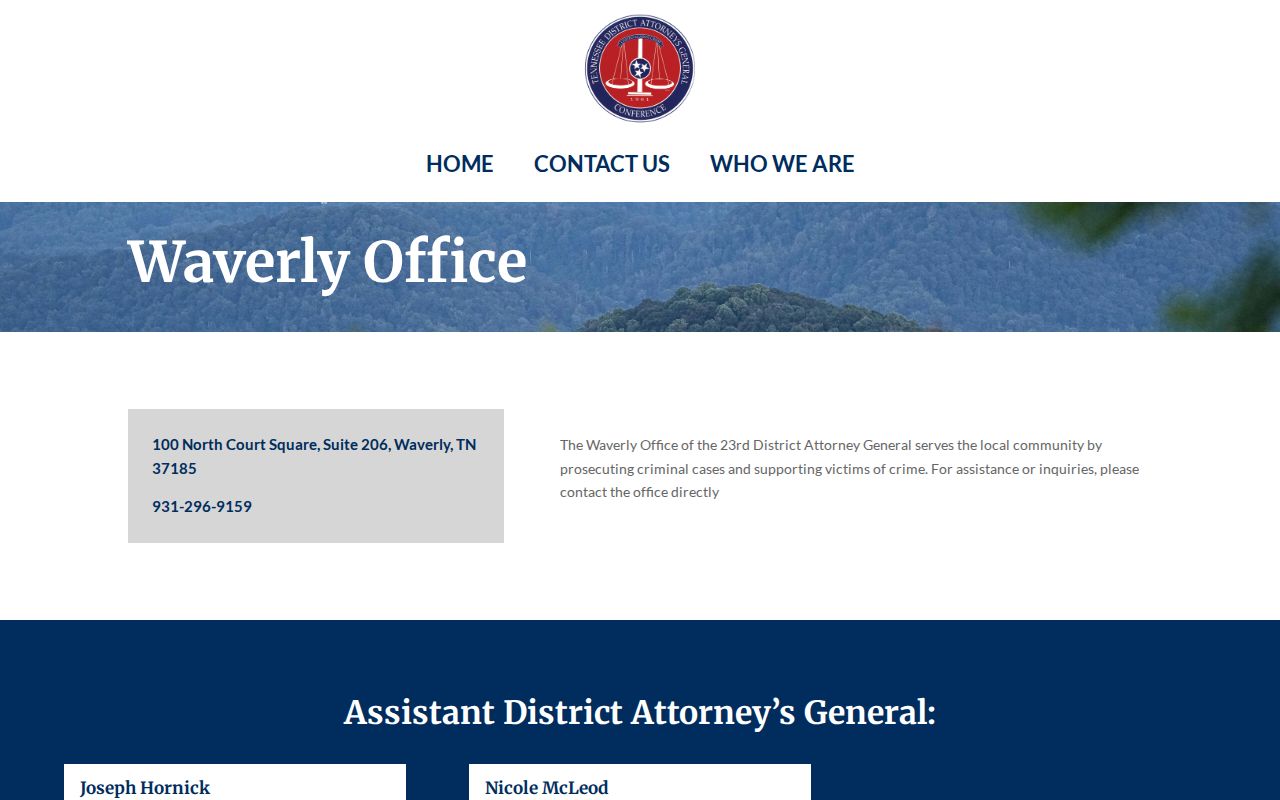 Humphreys County criminal court district attorney office