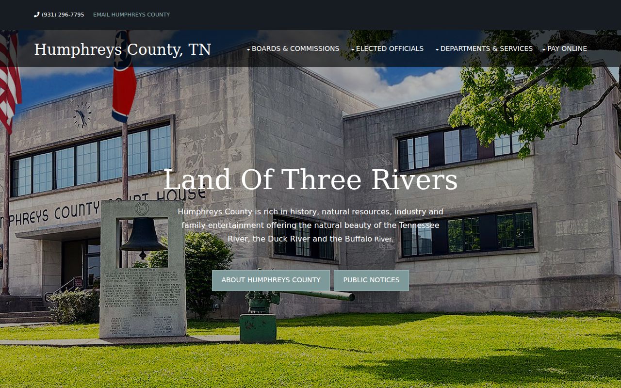 Humphreys County criminal records government office information