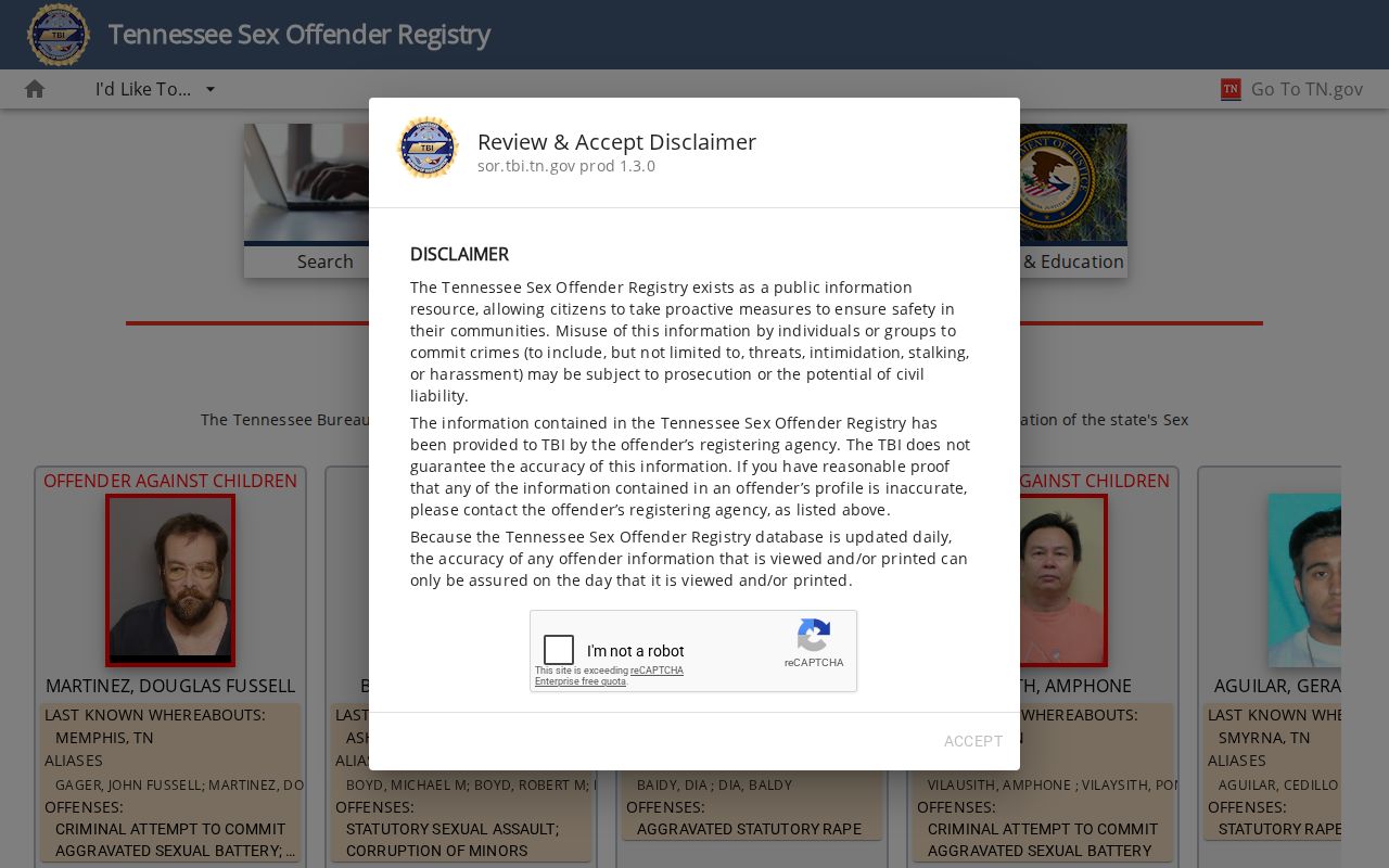 Humphreys County sex offender registry home map and alerts