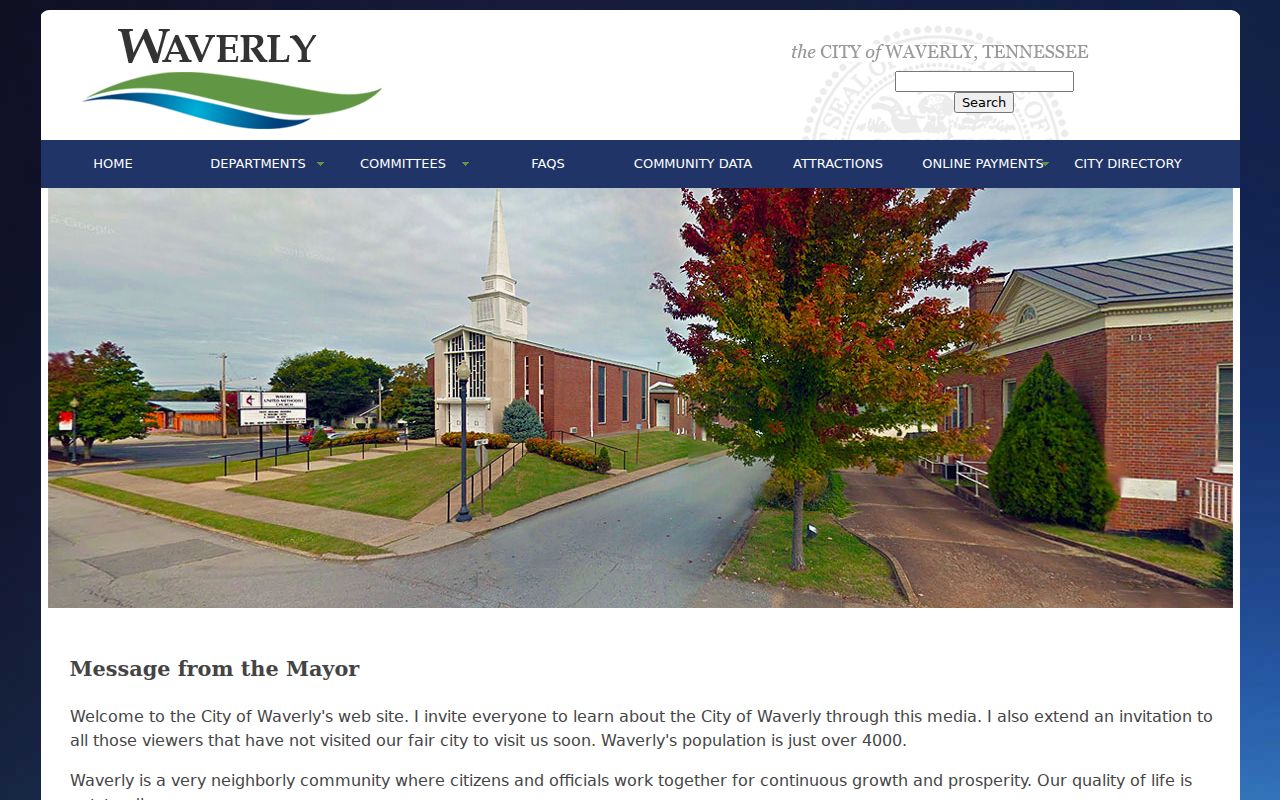 Official City of Waverly website for local police and municipal records